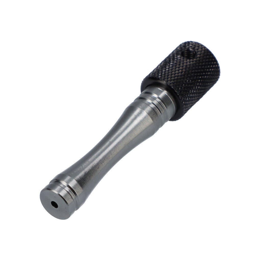 Metal Hand Pipe with Colored Finish | Black/Gunmetal - Bottom View
