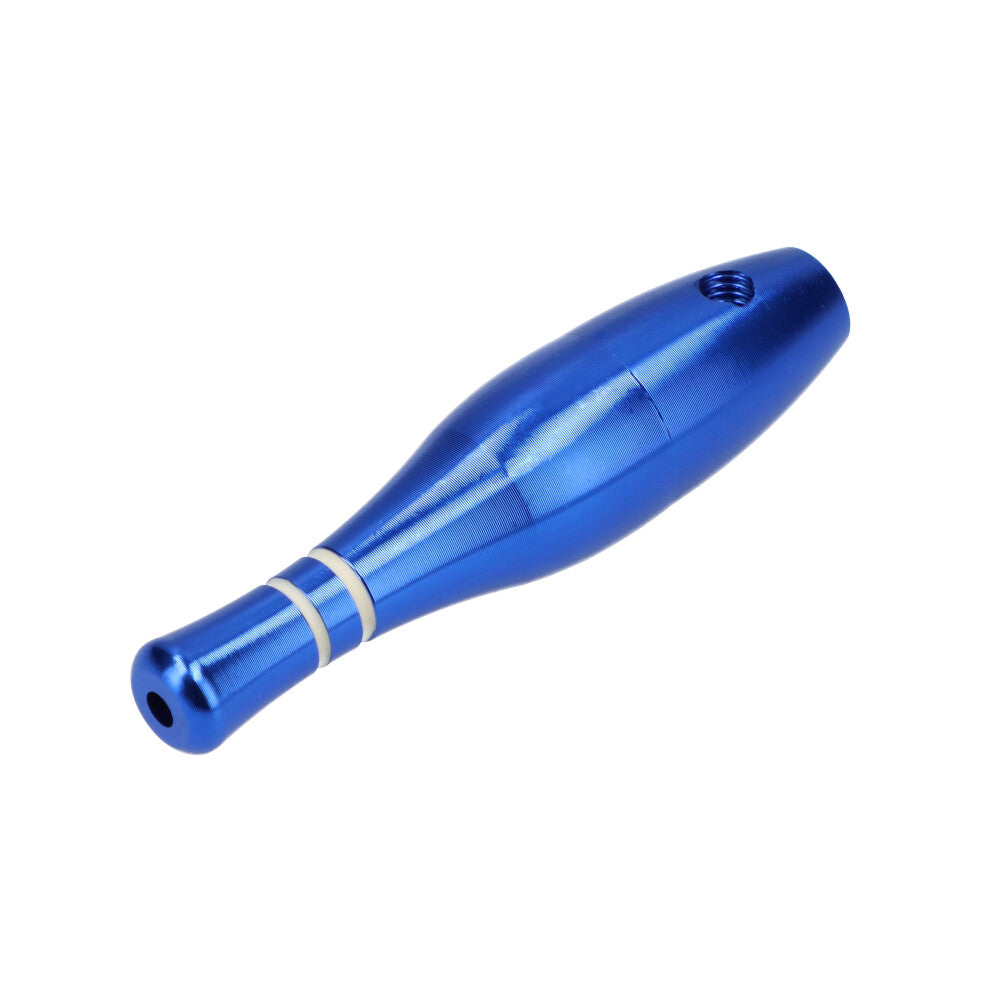 Bowling Pin Metal Hand Pipe | Blue - Bottom View 
