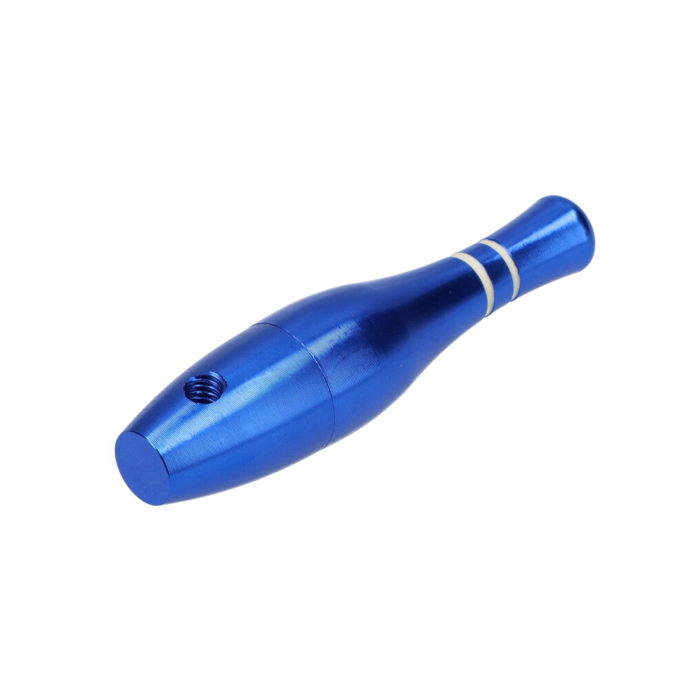 Bowling Pin Metal Hand Pipe | Blue - Top View 
