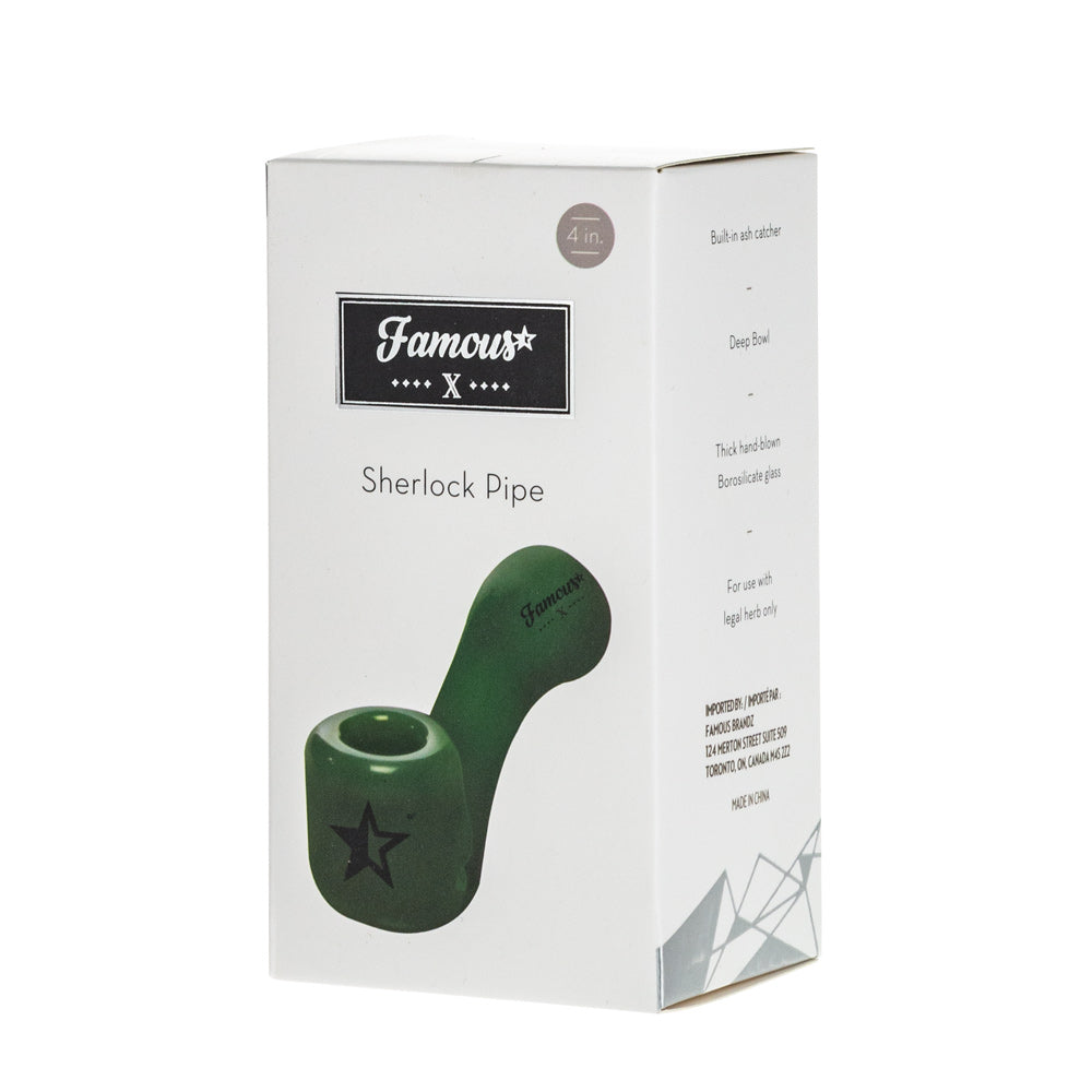 Famous X Sherlock Hand Pipe | Milky Jade - Box