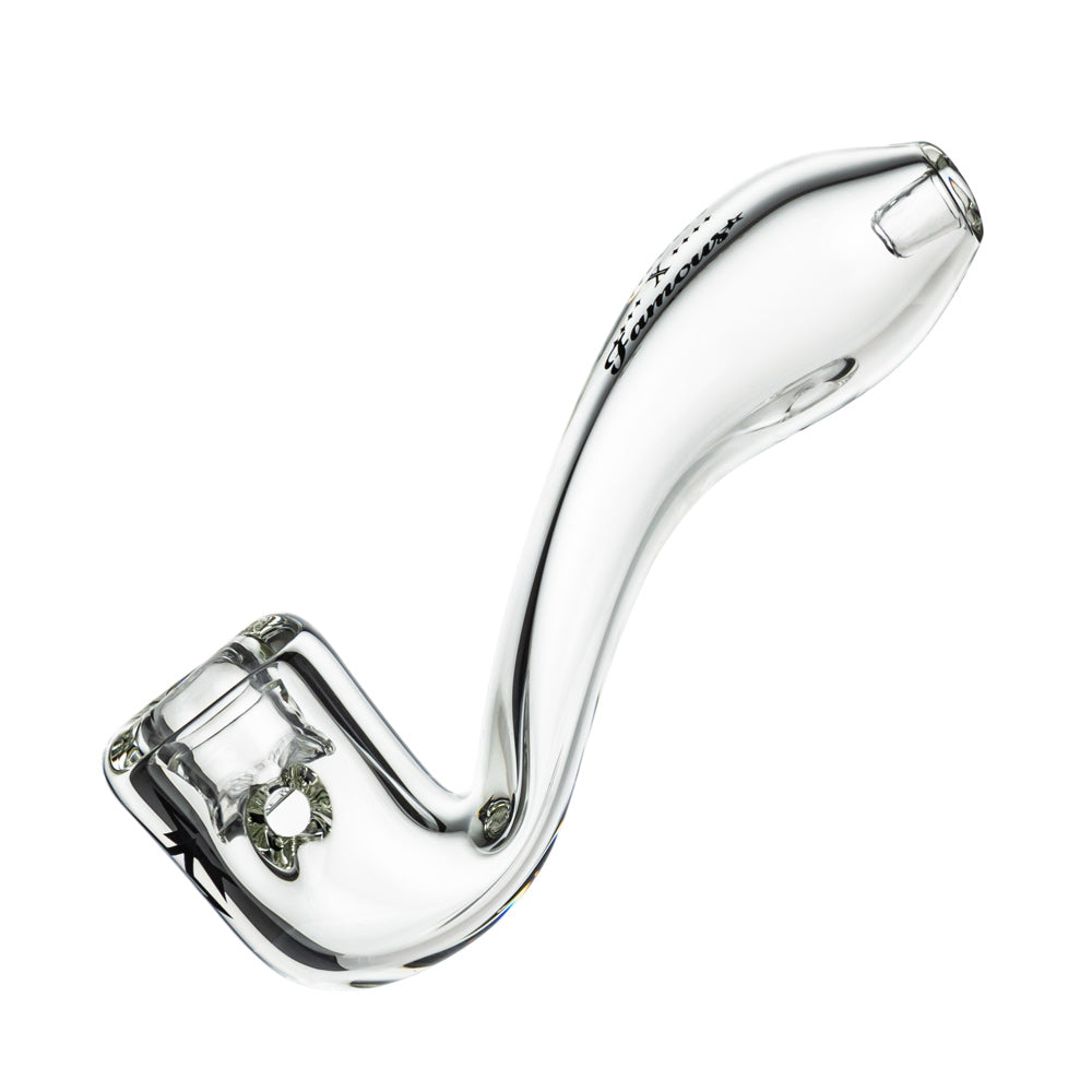 Famous X Sherlock Hand Pipe | Clear - Side View 