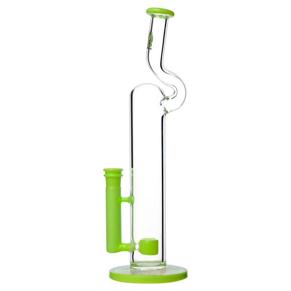 Calibear Flower of Life Natty Bong | Milky Green | Side view
