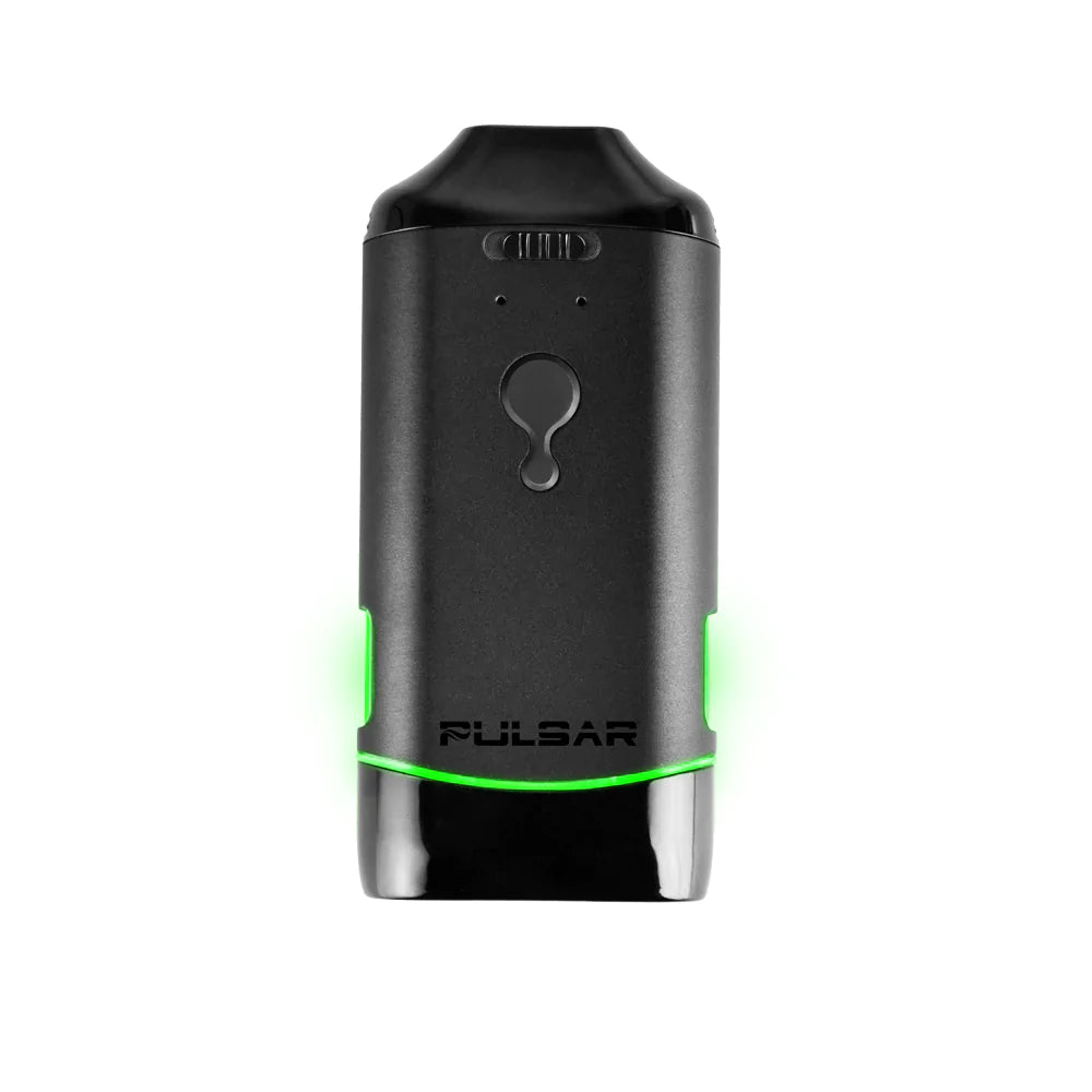 Pulsar DuploCart Thick Oil Vaporizer | Front view with LED on
