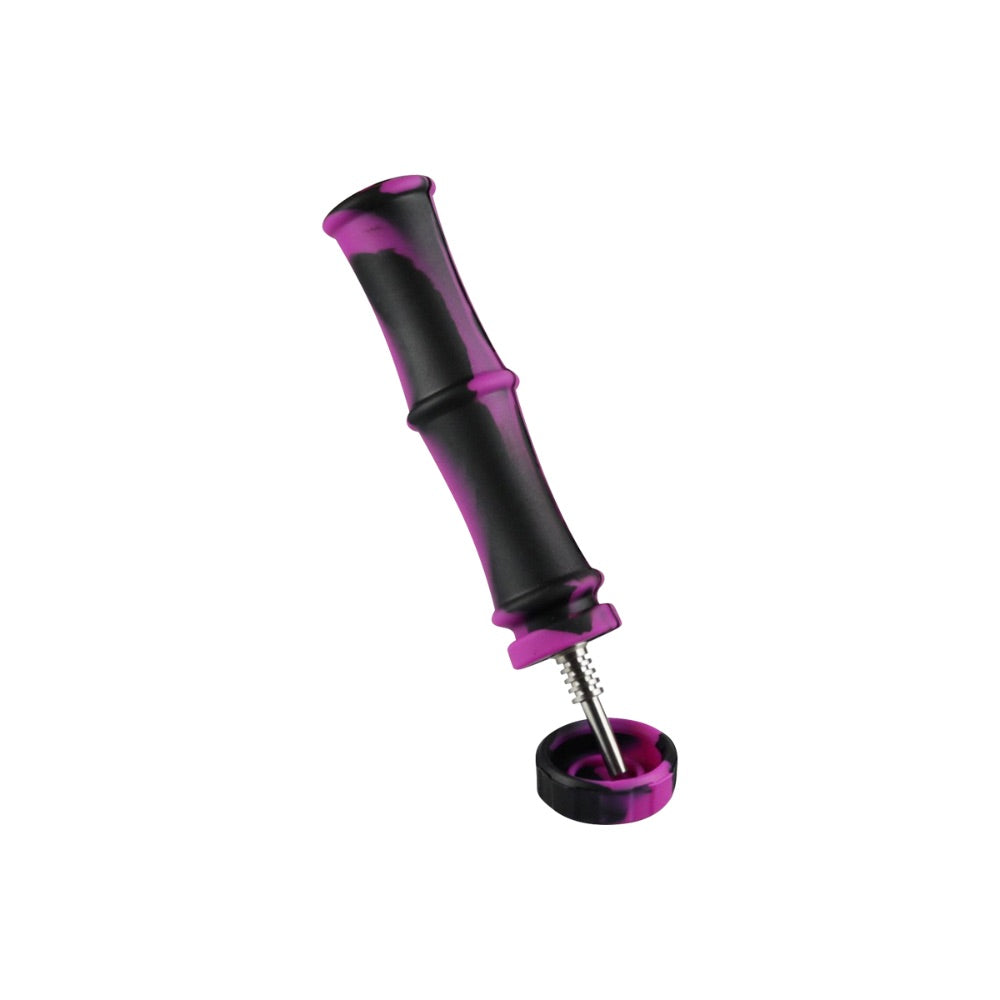 Bamboo Collector Silicone Vapor Straw with Titanium Tip | single 