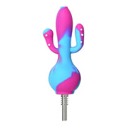 Silicone Cactus Dab Straw Collector | Titanium 1