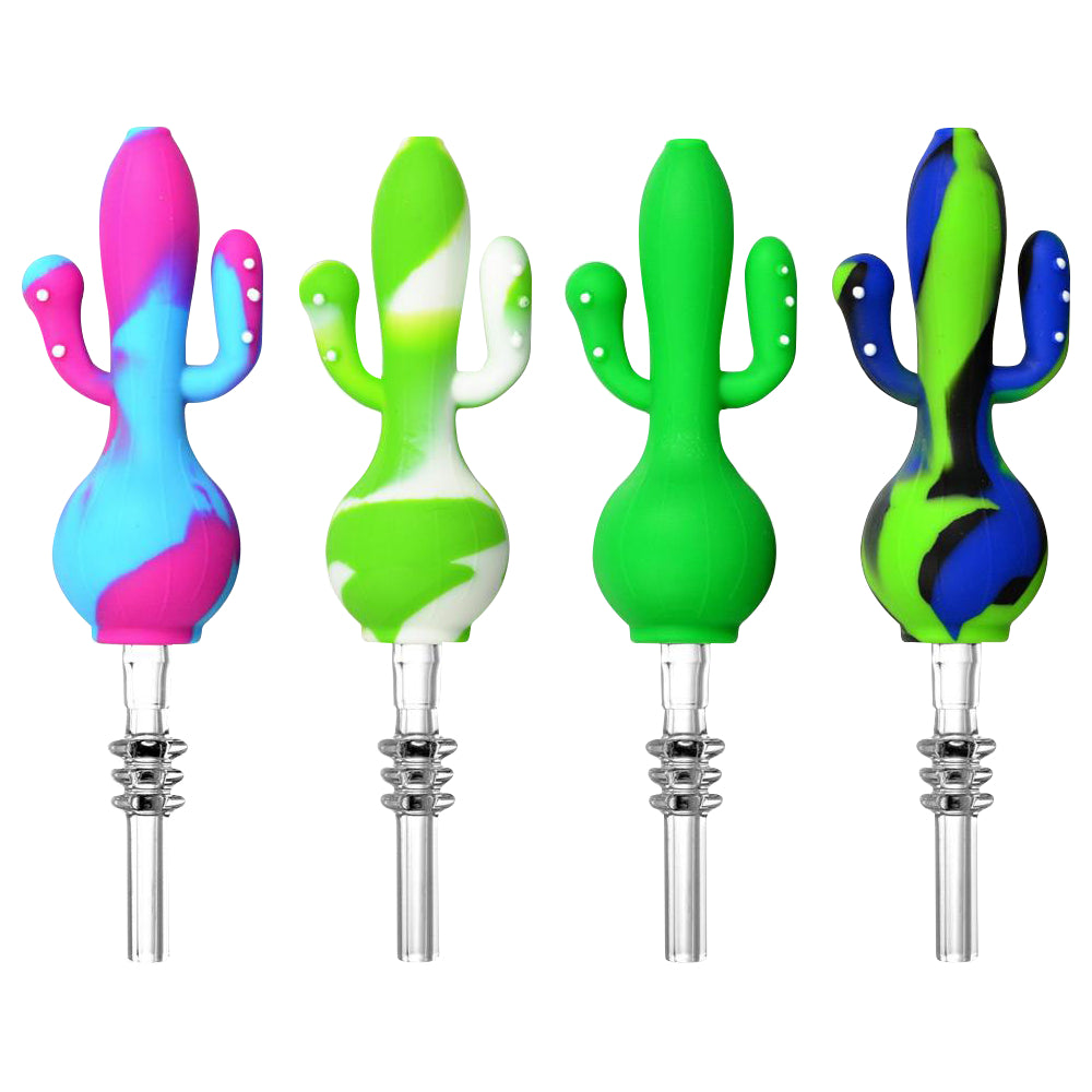 Silicone Cactus Dab Straw Collector | Quartz 2