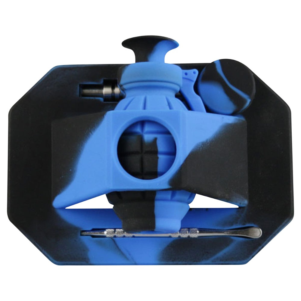 Silicone "Dab Grenade" Vapor Straw Collector Kit | blue | 3