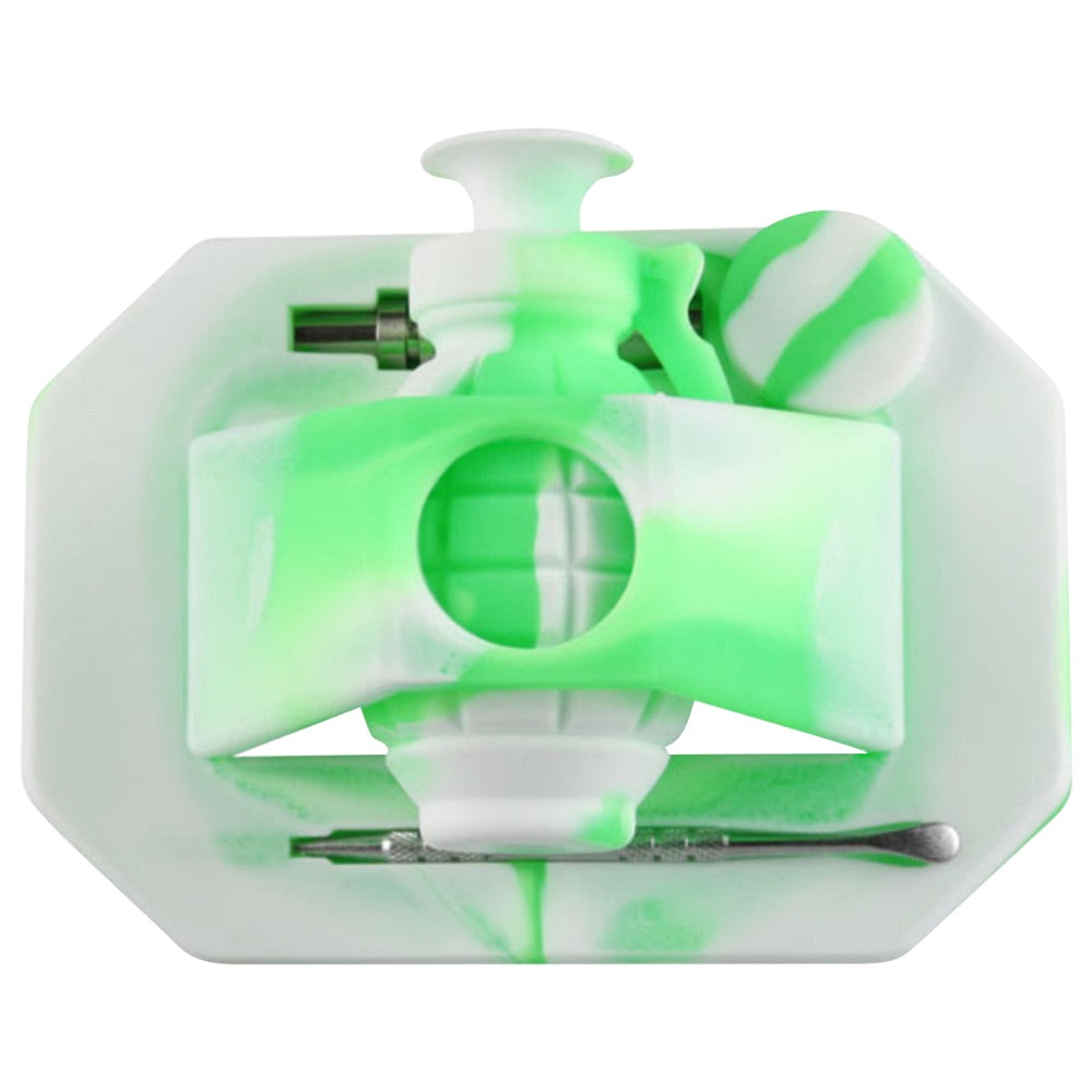 Silicone "Dab Grenade" Vapor Straw Collector Kit | white