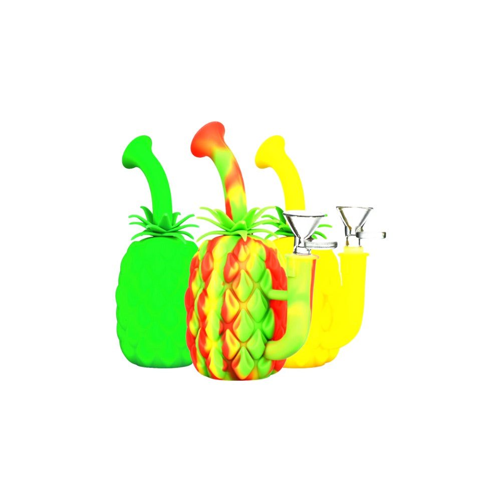 The Pineapple Bong - Silicone Water Pipe with Glass Bowl | all colors