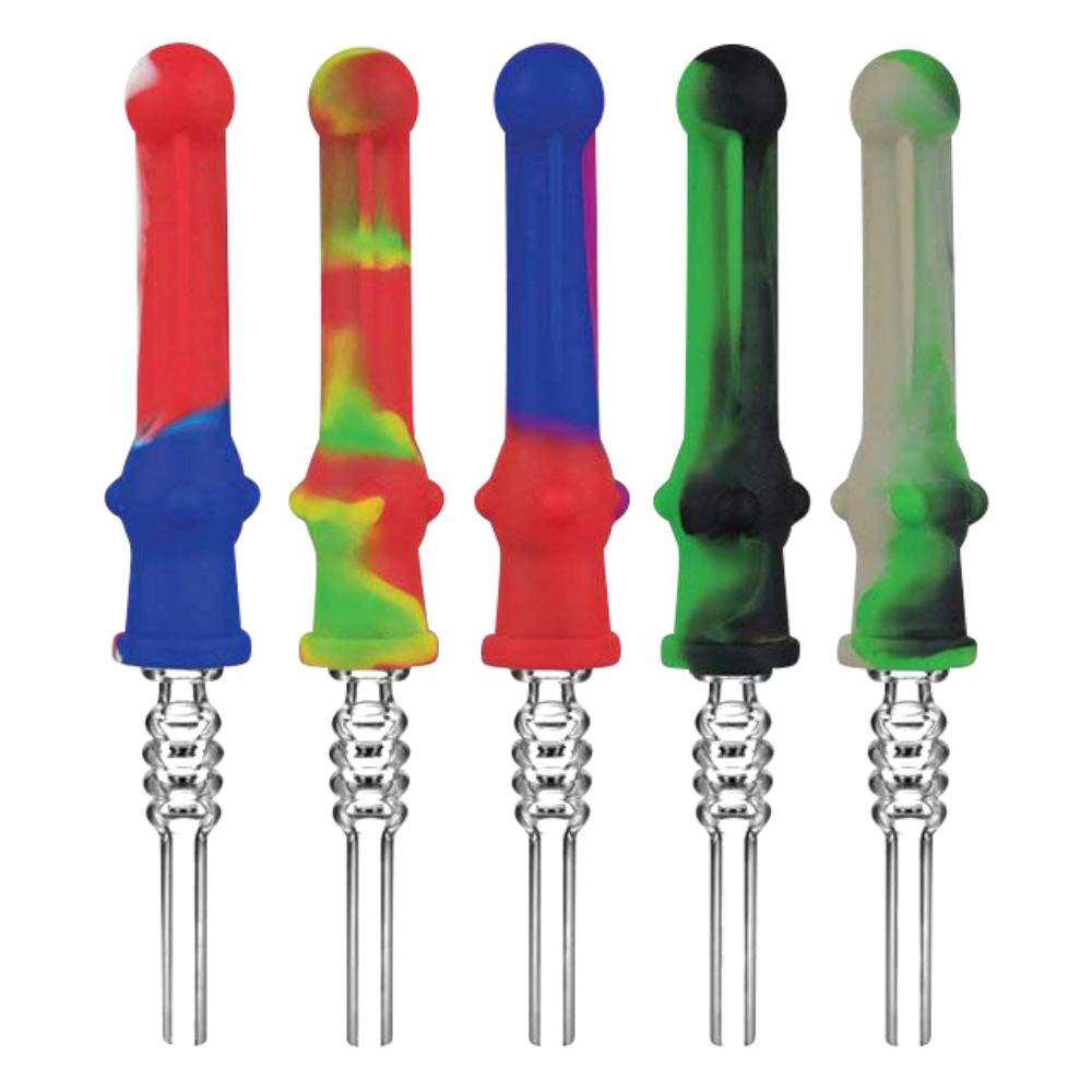 Silicone Vapor Straw with Quartz Tip | All colors