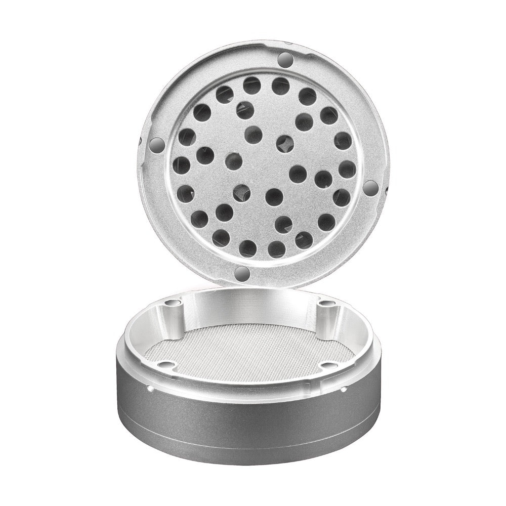 Bear 4 Piece Grinder | Silver | chamber