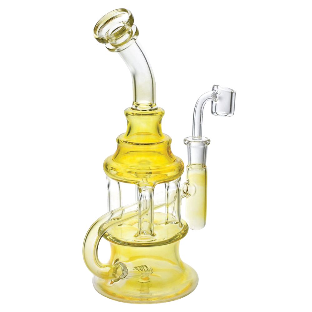 Circ Stack Silver Fumed Scientific Oil Dab Rig