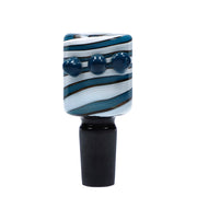 Glass Bowl with Colored Stripes and Glass Marbles | Blue | 14.5mm