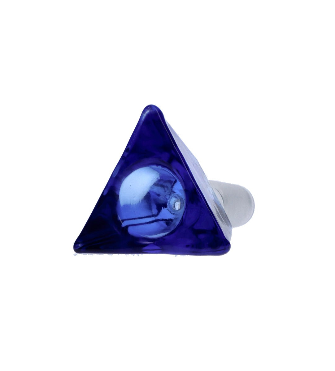 Triangle Glass Bowl | Male Joint | Blue | 14.5mm - Top View 