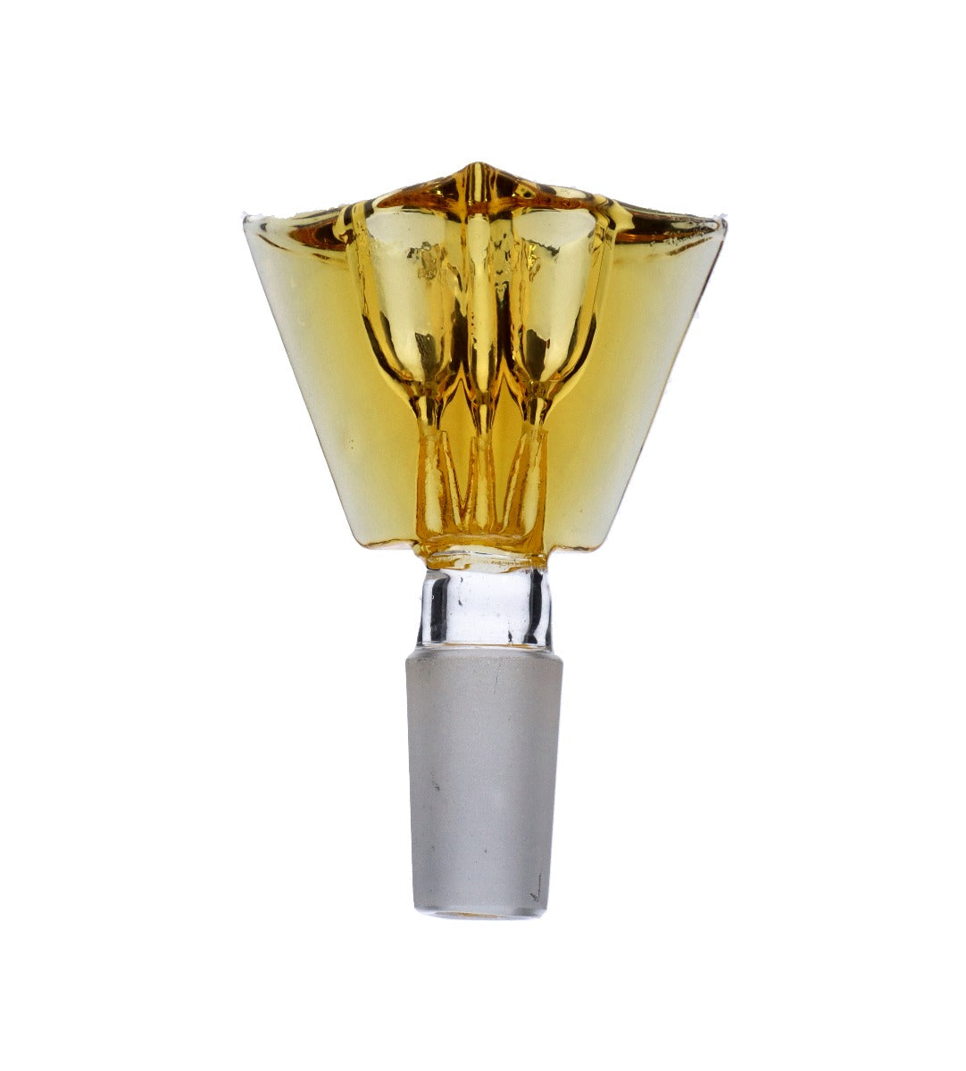 Triangle Glass Bowl | Male Joint | Yellow | 14.5mm