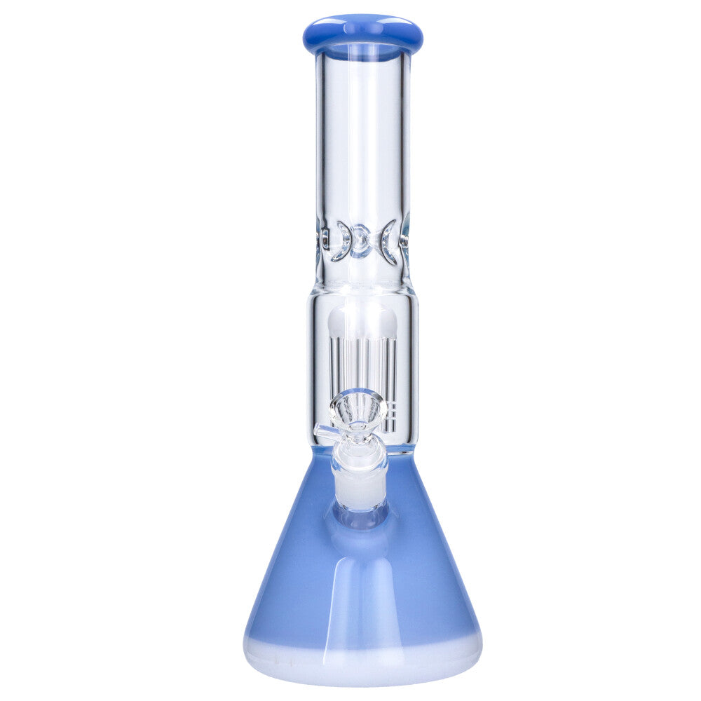 Glass Beaker Base Ice Bong with Tree Perc | Front view
