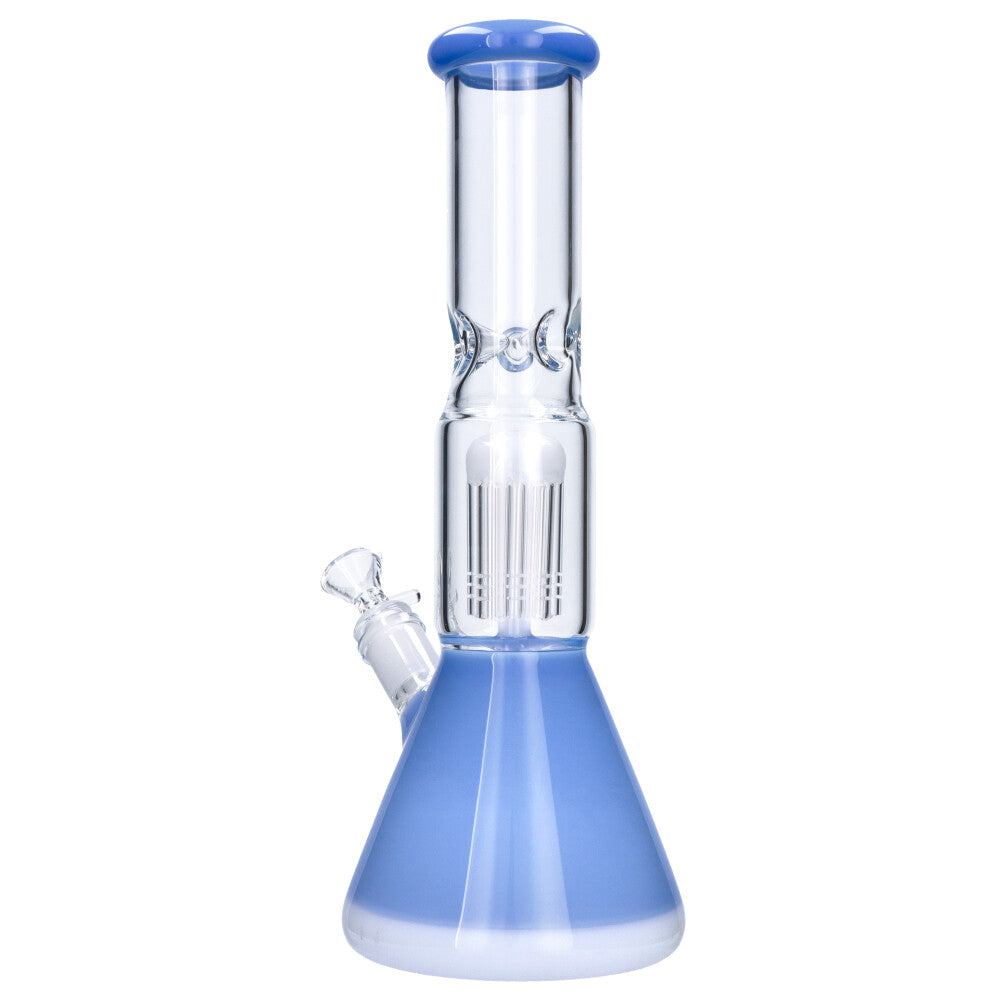 Glass Beaker Base Ice Bong with Tree Perc | Side view 2