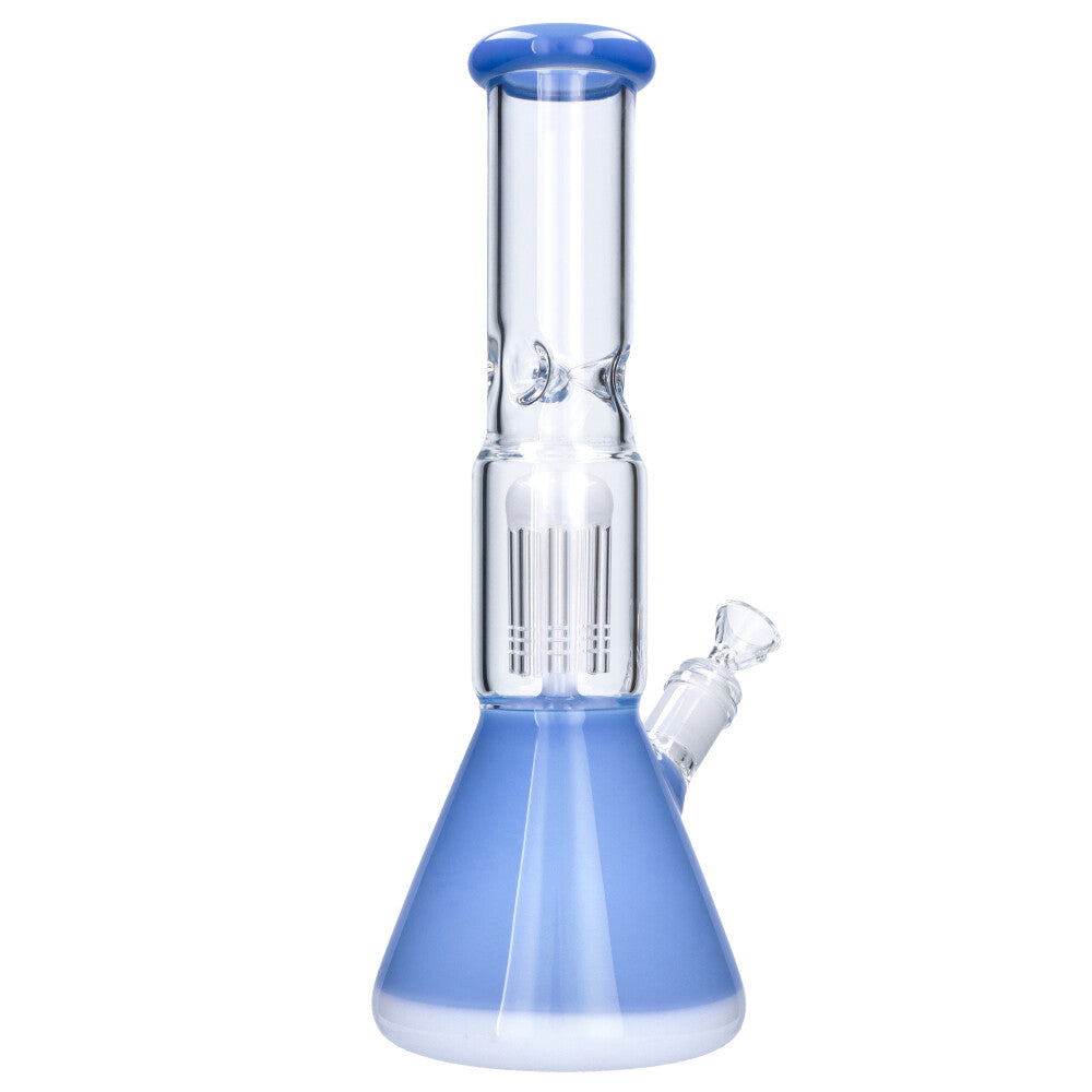 Glass Beaker Base Ice Bong with Tree Perc | Side view 3