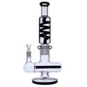 Glass Glycerine Coil Bong with Inline Diffuser | Black | side view 1