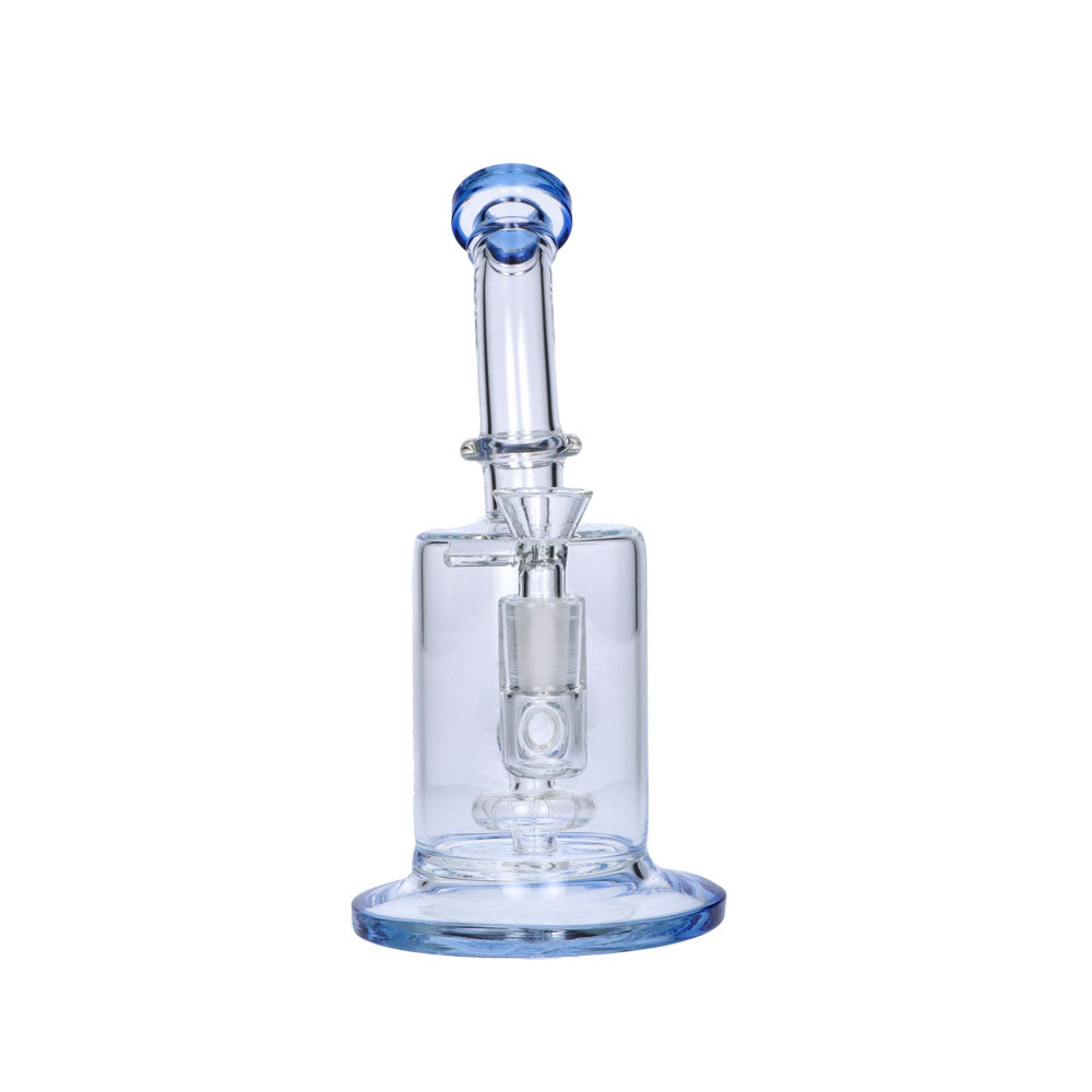 Glass Bubbler with Showerhead Percolator | Blue | front view