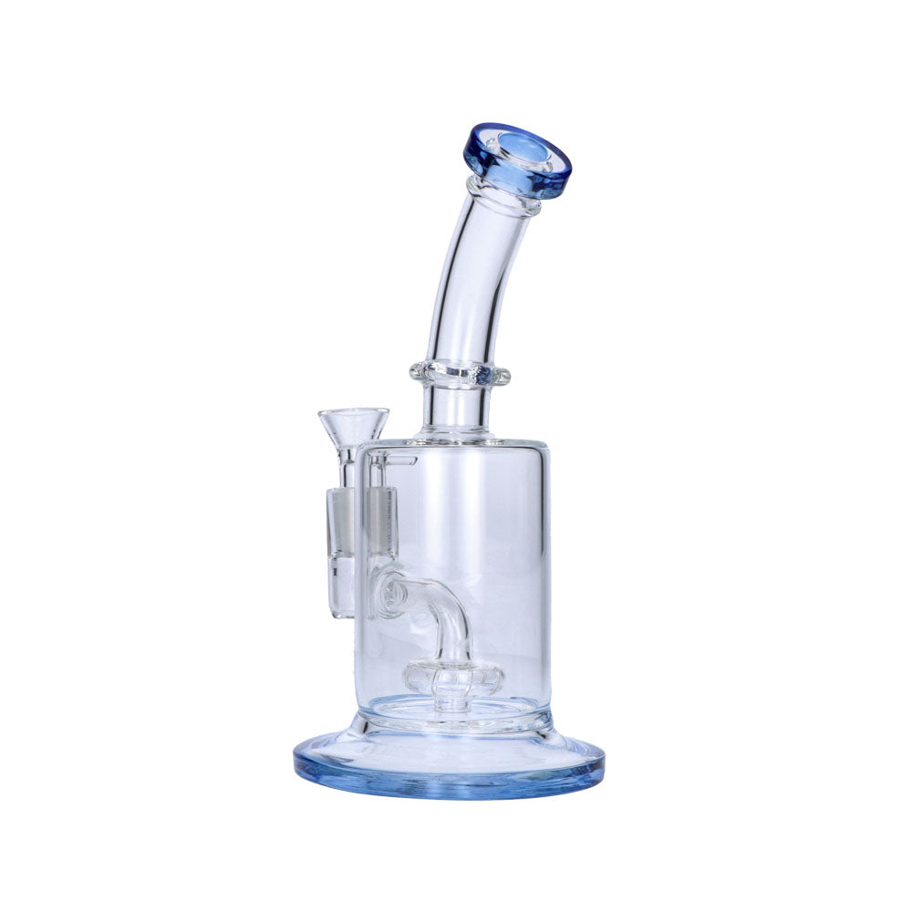 Glass Bubbler with Showerhead Percolator | Blue | side view 4