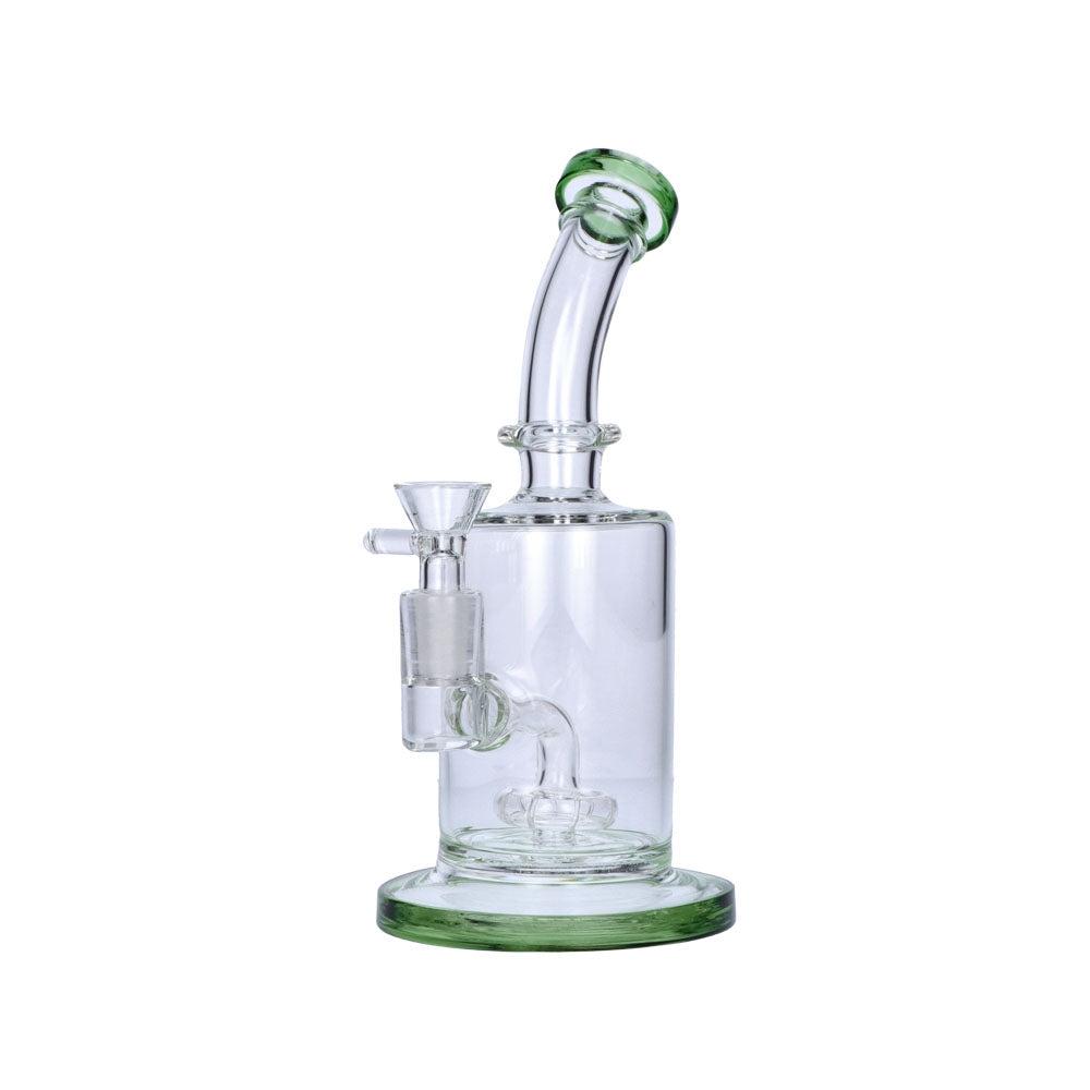 Glass Bubbler with Showerhead Percolator | Green | side view 2