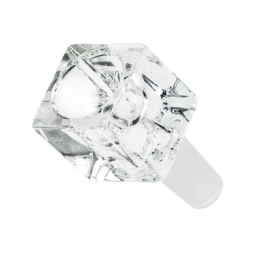 Square Glass Bowl | Male Joint | Clear | 14.5mm | Top View