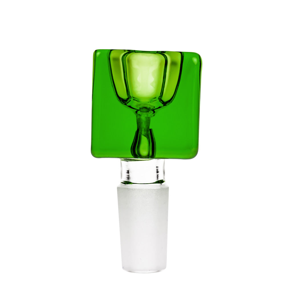 Square Glass Bowl | Male Joint | Green | 14.5mm 