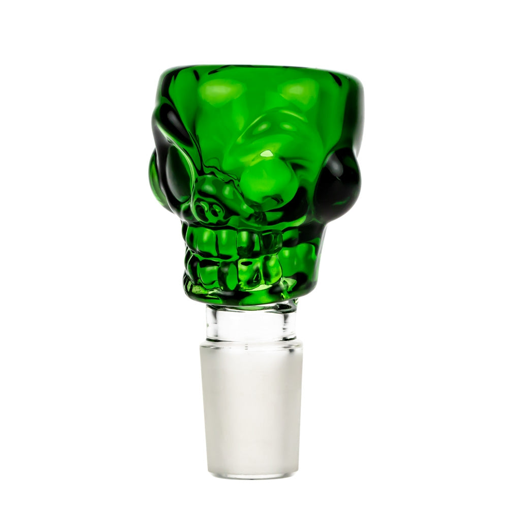 Colored Glass Skull Bowl | Large | Green | 18.8mm 