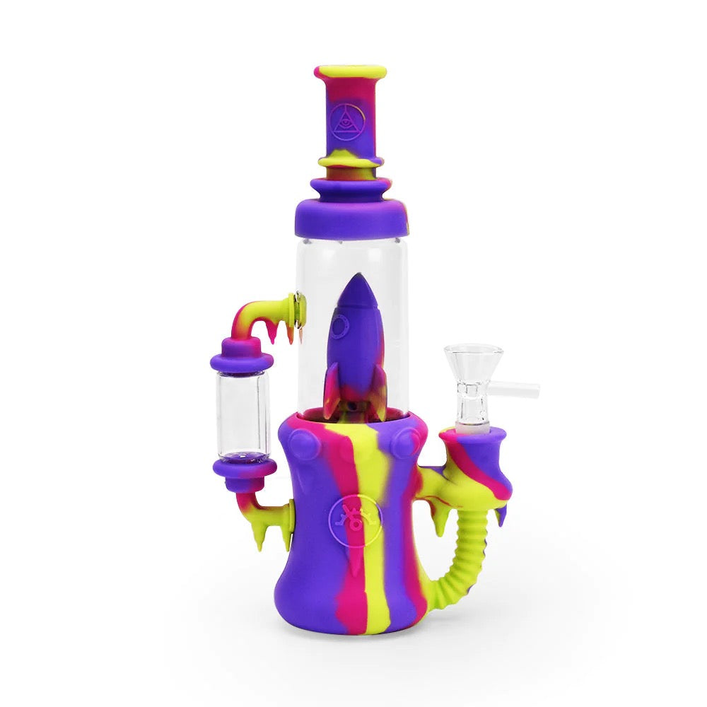 Ritual Silicone Rocket Recycler | Pink/Yellow