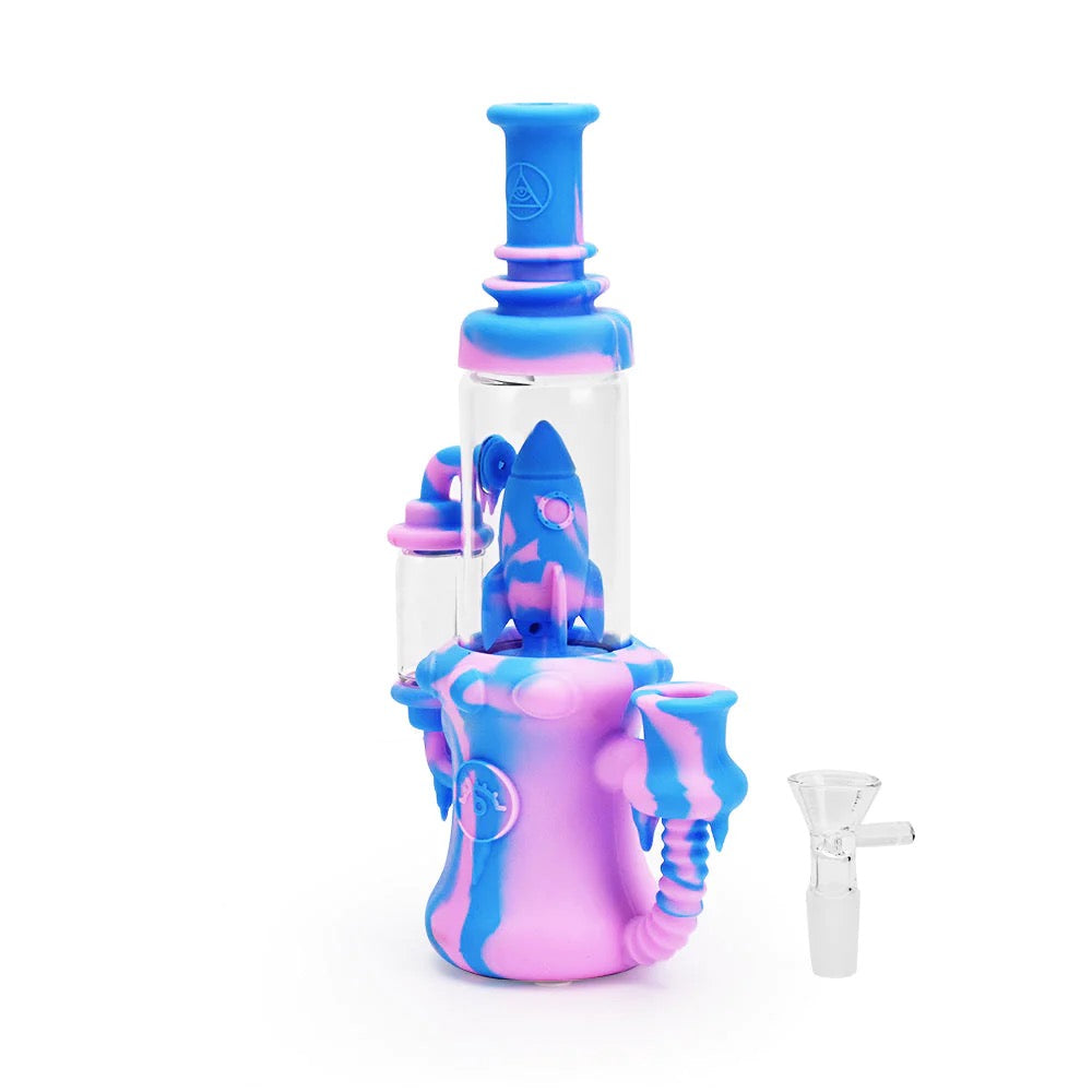 Ritual Silicone Rocket Recycler | Cotton Candy | disassembled 
