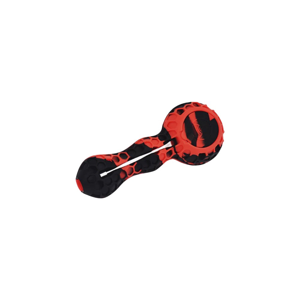 Ritual Silicone Spoon Pipe | Black/Red | bottom view