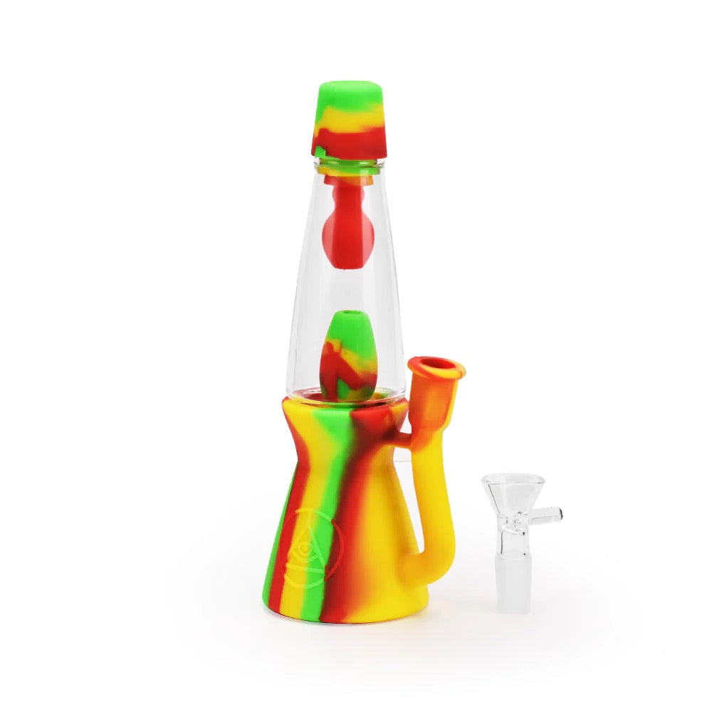 Ritual Silicone Lava Lamp Bong | Rasta | disassembled 