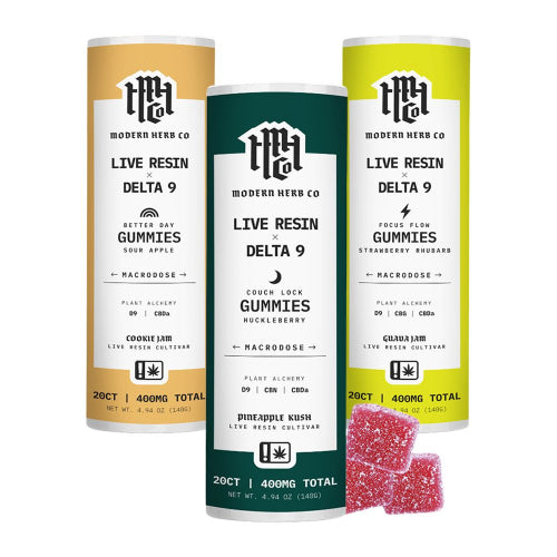 Modern Herb Co Live Resin Delta 9 Macrodose Gummies | 400mg