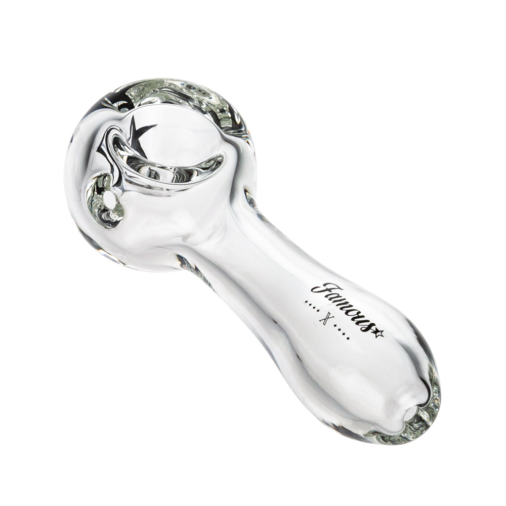 Famous X Spoon Pipe | Clear - Back View 