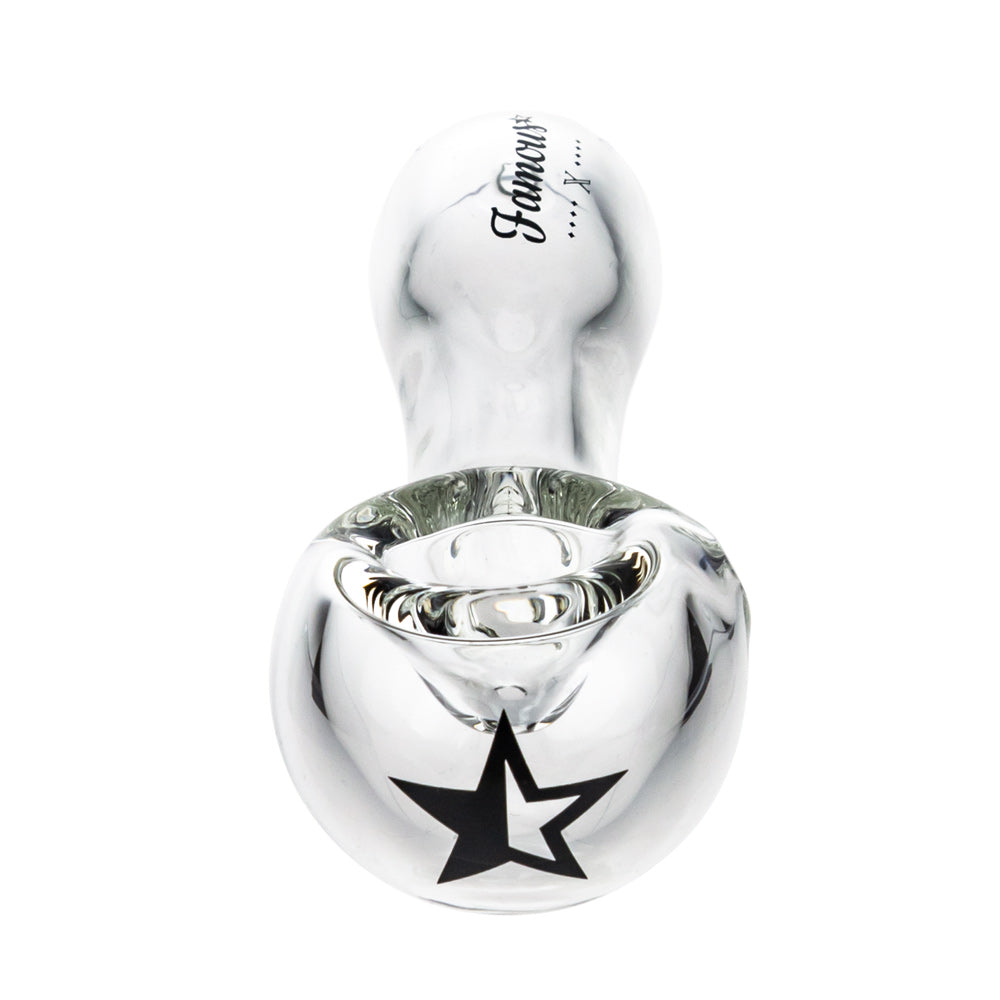 Famous X Spoon Pipe | Clear - Front View 