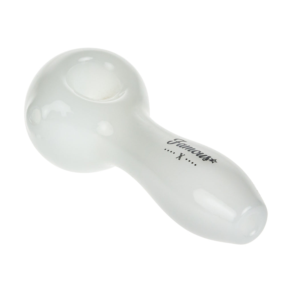 Famous X Spoon Pipe | White - Back View 