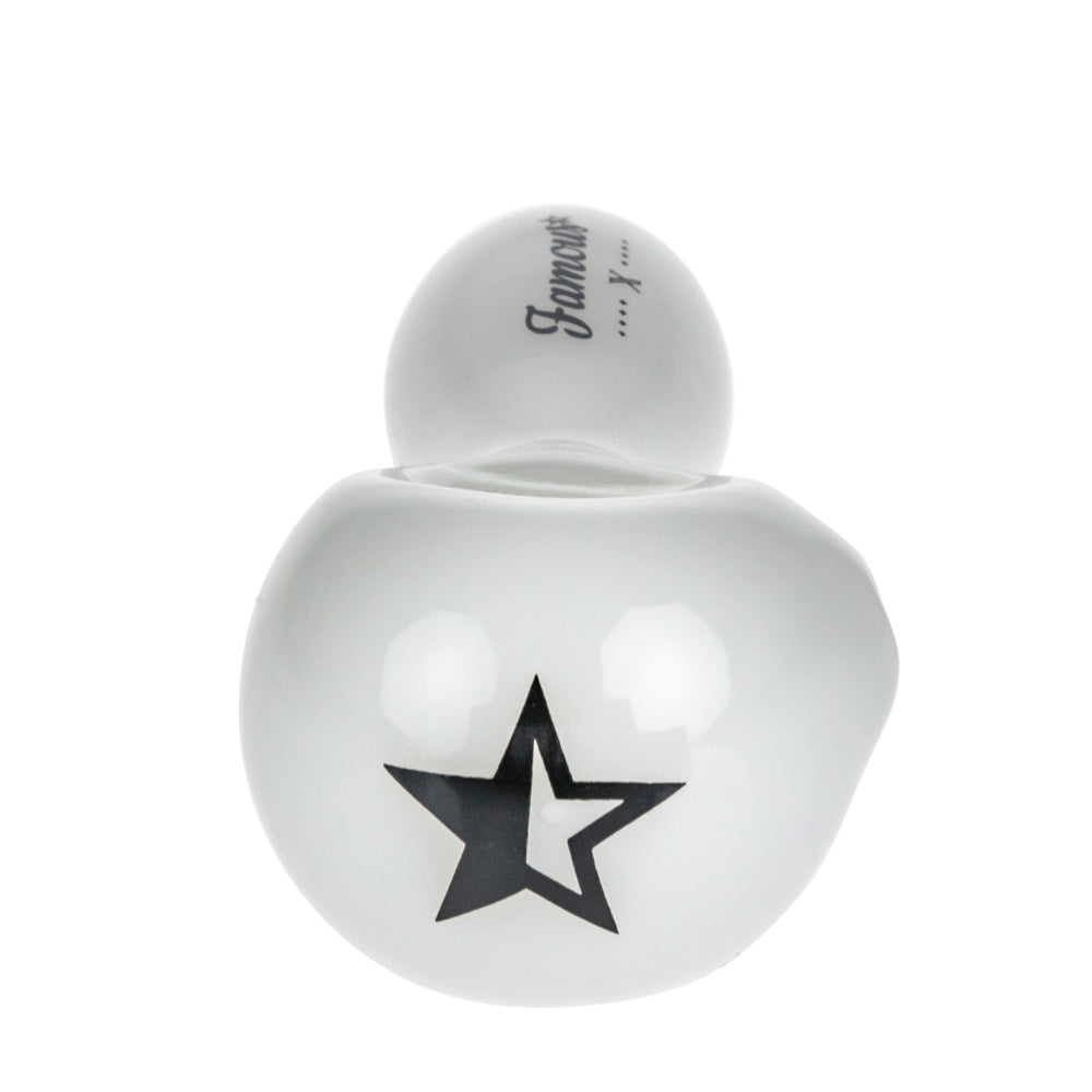 Famous X Spoon Pipe | White - Front View