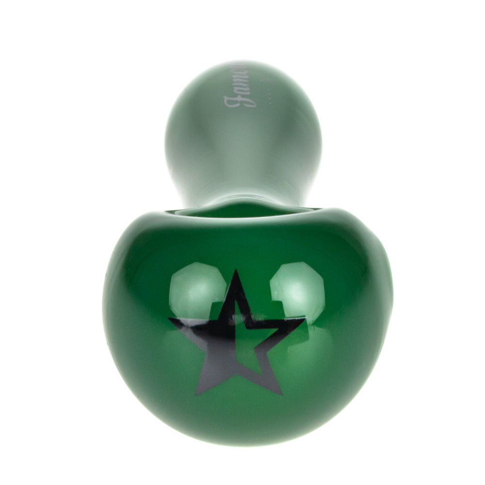 Famous X Spoon Pipe | Milky Jade - Front View 