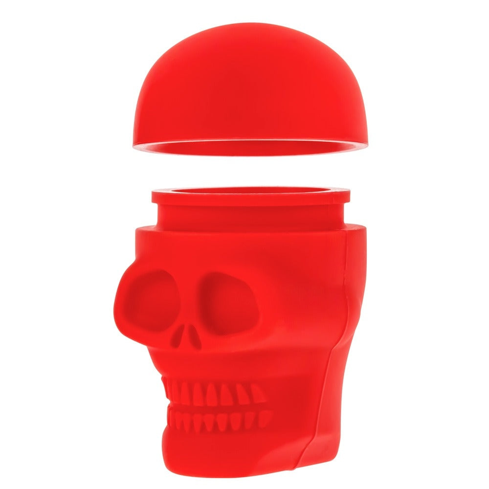 Silicone Non-Stick Stash Container | Skull | Red 