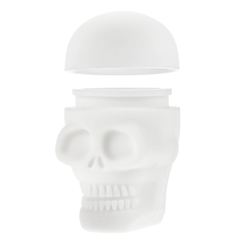 Silicone Non-Stick Stash Container | Skull | White