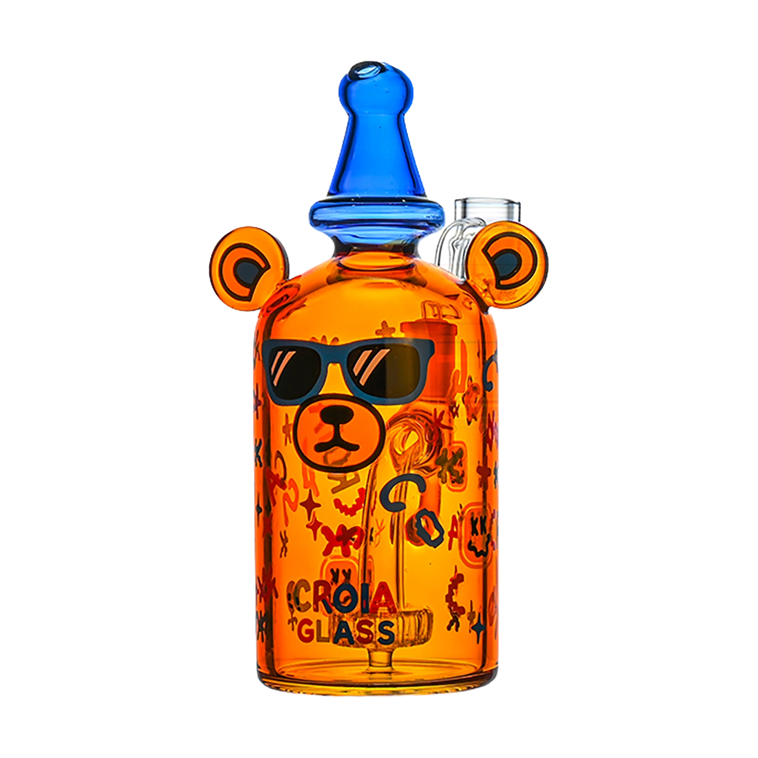 Croia Glass Cool Teddy Bear Dab Rig with Showerhead Perc | Croia Glass