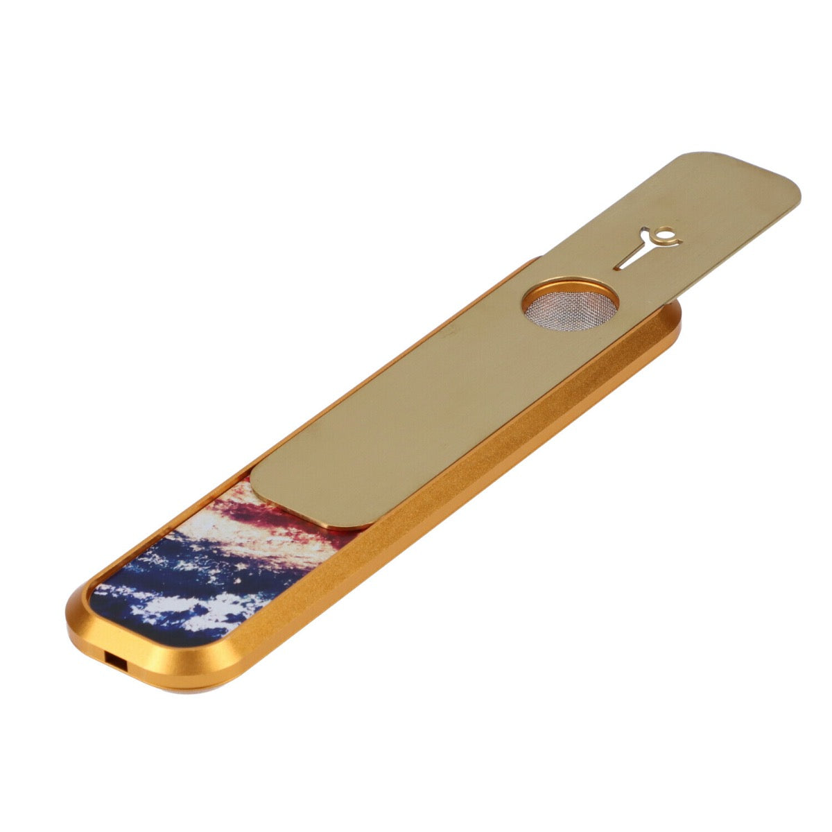 Famous Brandz Genius Pipe | 6 Inch | Galaxy Gold