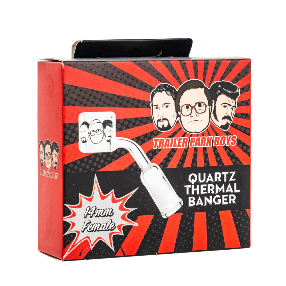 Trailer Park Boys Female Quartz Thermal Banger with 45° angle | 14.5mm - Custom Box