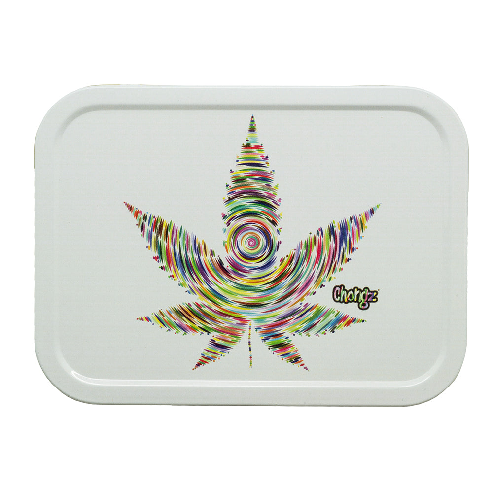 Chongz White Leaf Stash Tin | 2oz - Top View 