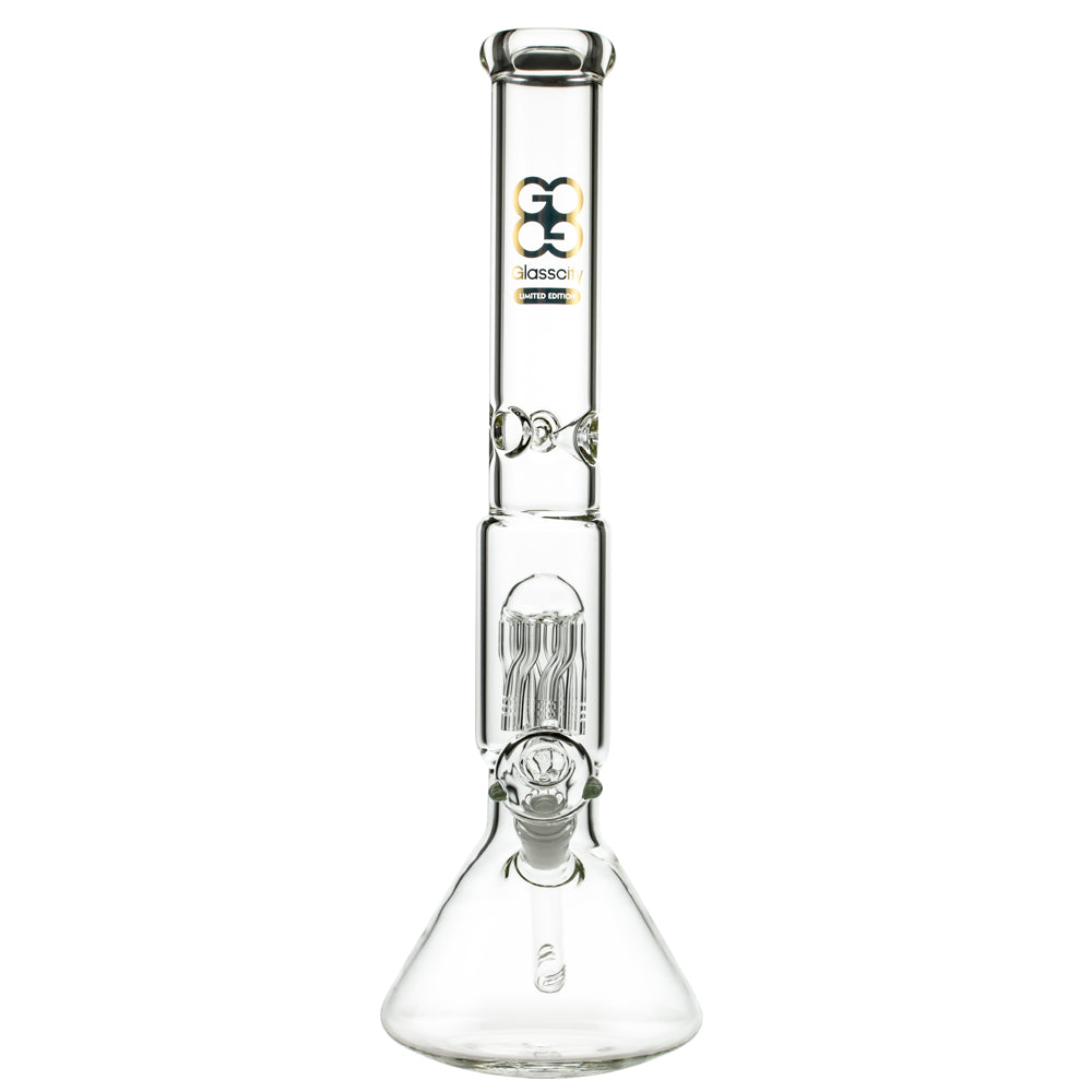 Glasscity Limited Edition Beaker Ice Bong with Twisted Tree Perc - Front View 