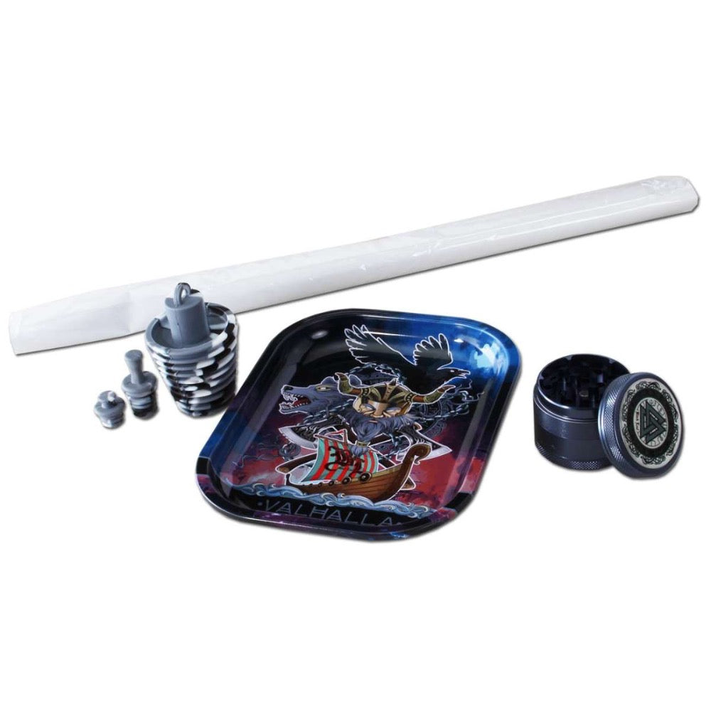 Black Leaf VALHALLA Boxed Straight Bong with Tree Percolator | accessories