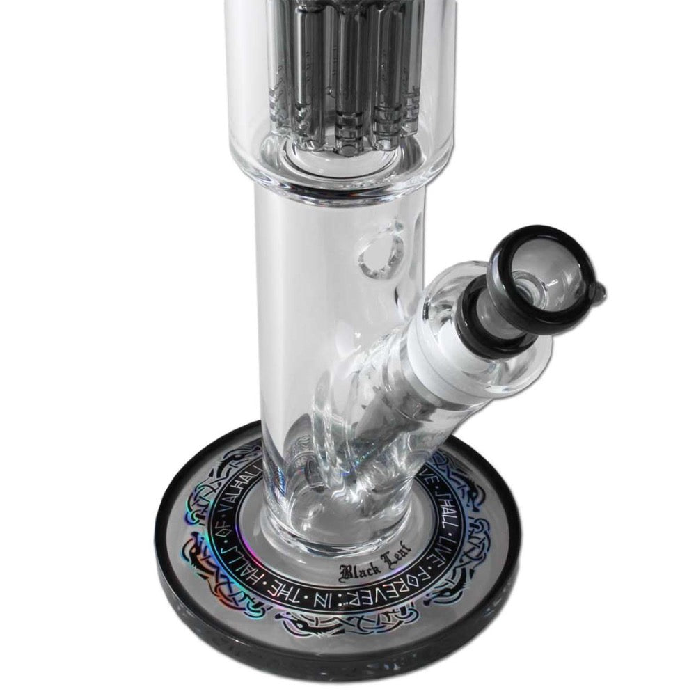 Black Leaf VALHALLA Boxed Straight Bong with Tree Percolator | base