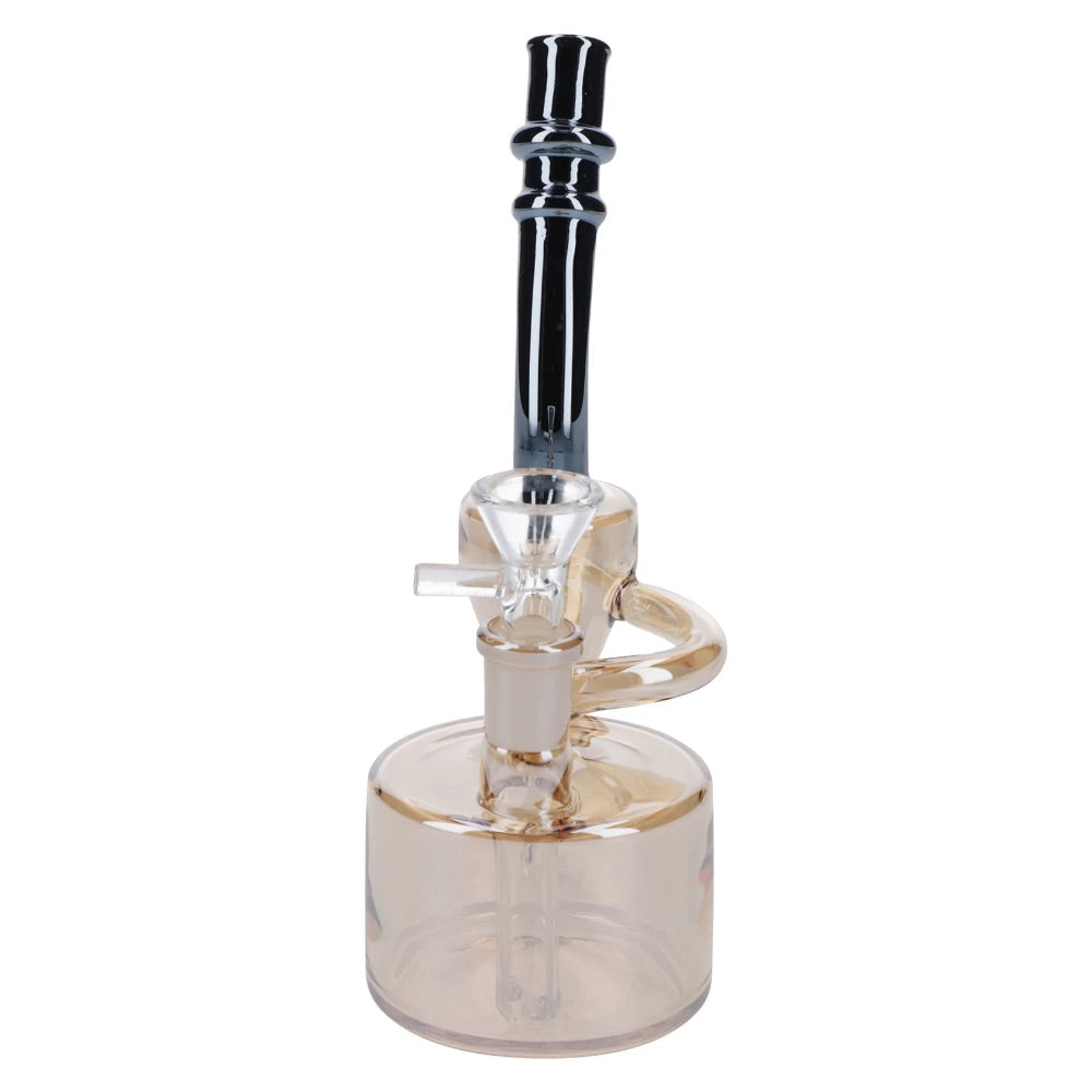 Electronic Painting Hybrid Recycler Dab Rig | Champagne Gold | front view