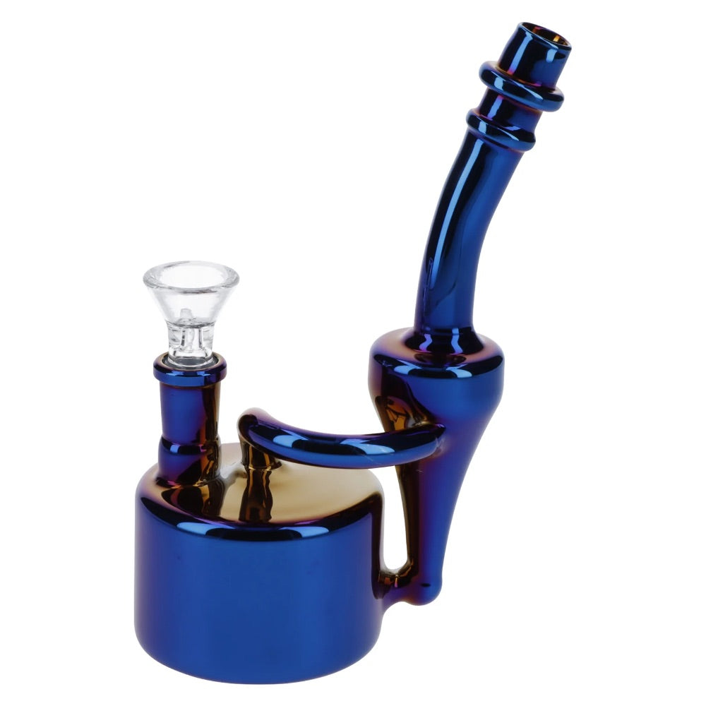 Electronic Painting Hybrid Recycler Dab Rig | Iridescent | side view 1